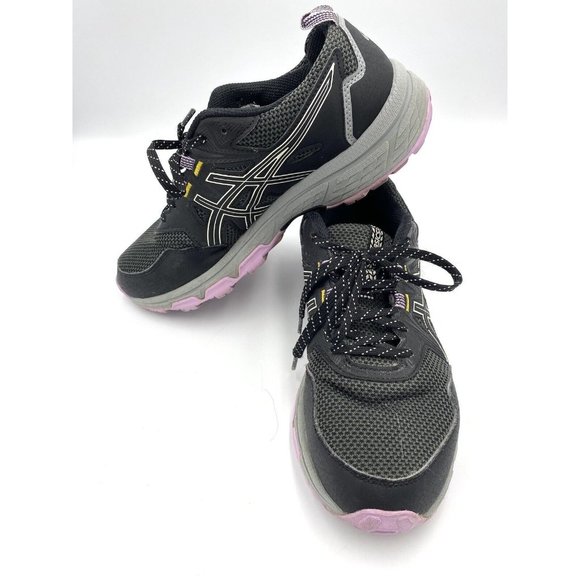 Asics Gel Venture 8 Womens Running Shoe Sneaker Black Purple Size 9 - Picture 5 of 9